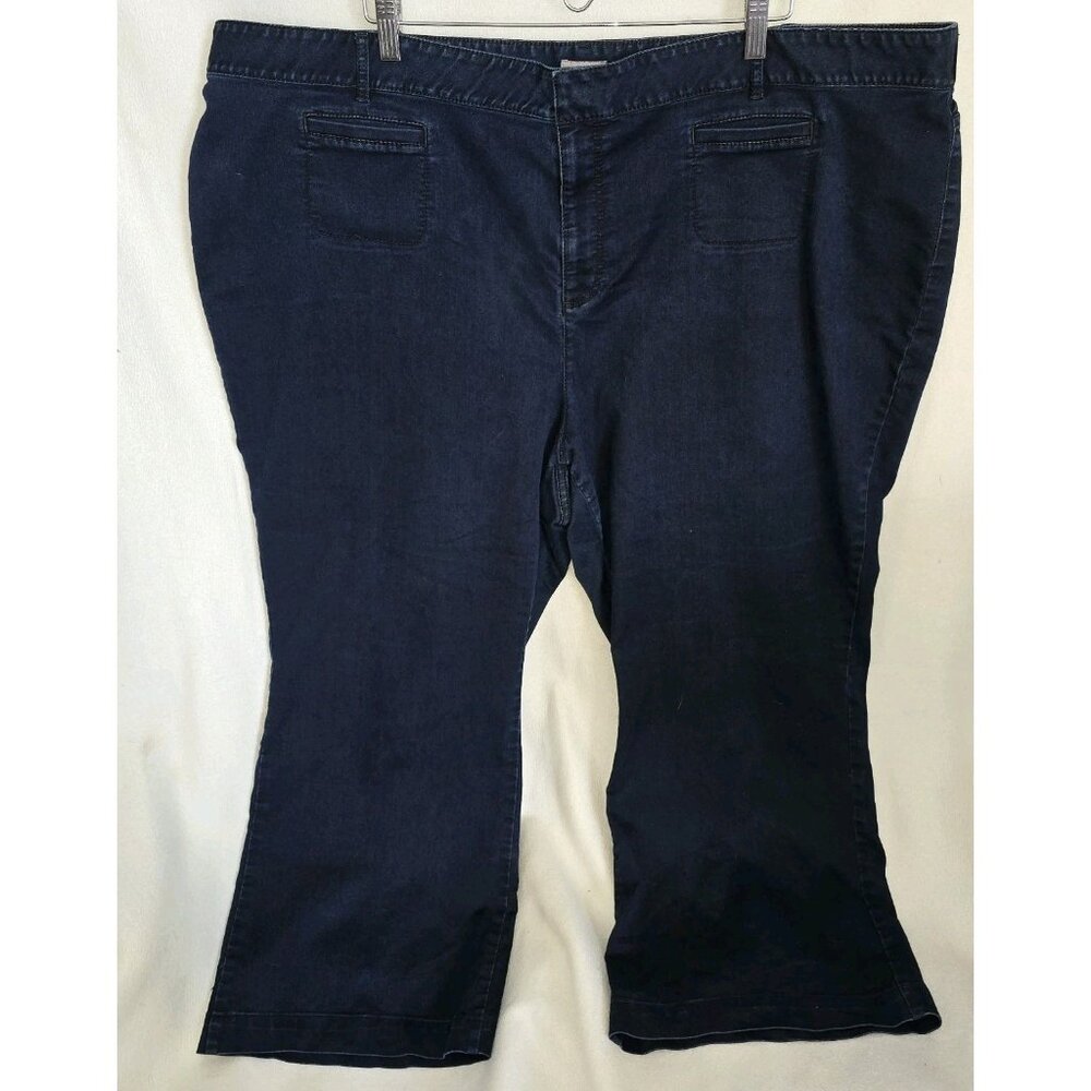 J Jill Jeans Womens 28 Straight Leg Ankle Length Dark Wash Luxury Soft Denim